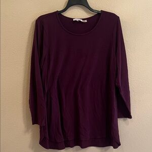 Calvin Klein Women's Long Sleeve Top - Deep Purple